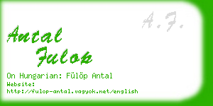 antal fulop business card