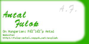 antal fulop business card